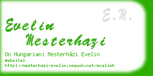 evelin mesterhazi business card
